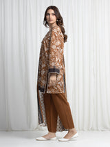 Edenrobe Bronze Printed Khaddar Suit EWU6A3-37025-3P image 5