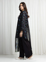 Edenrobe Black Printed Khaddar Suit EWU6A3-37014-3P image 5