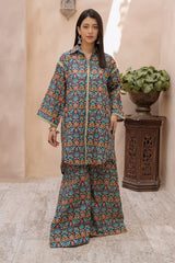 Zellbury Khaddar printed 2 piece shirt shalwar WUW24X20433 full outfit