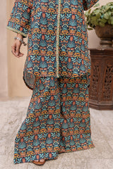 Zellbury Khaddar printed 2 piece shirt shalwar WUW24X20433 fabric detail